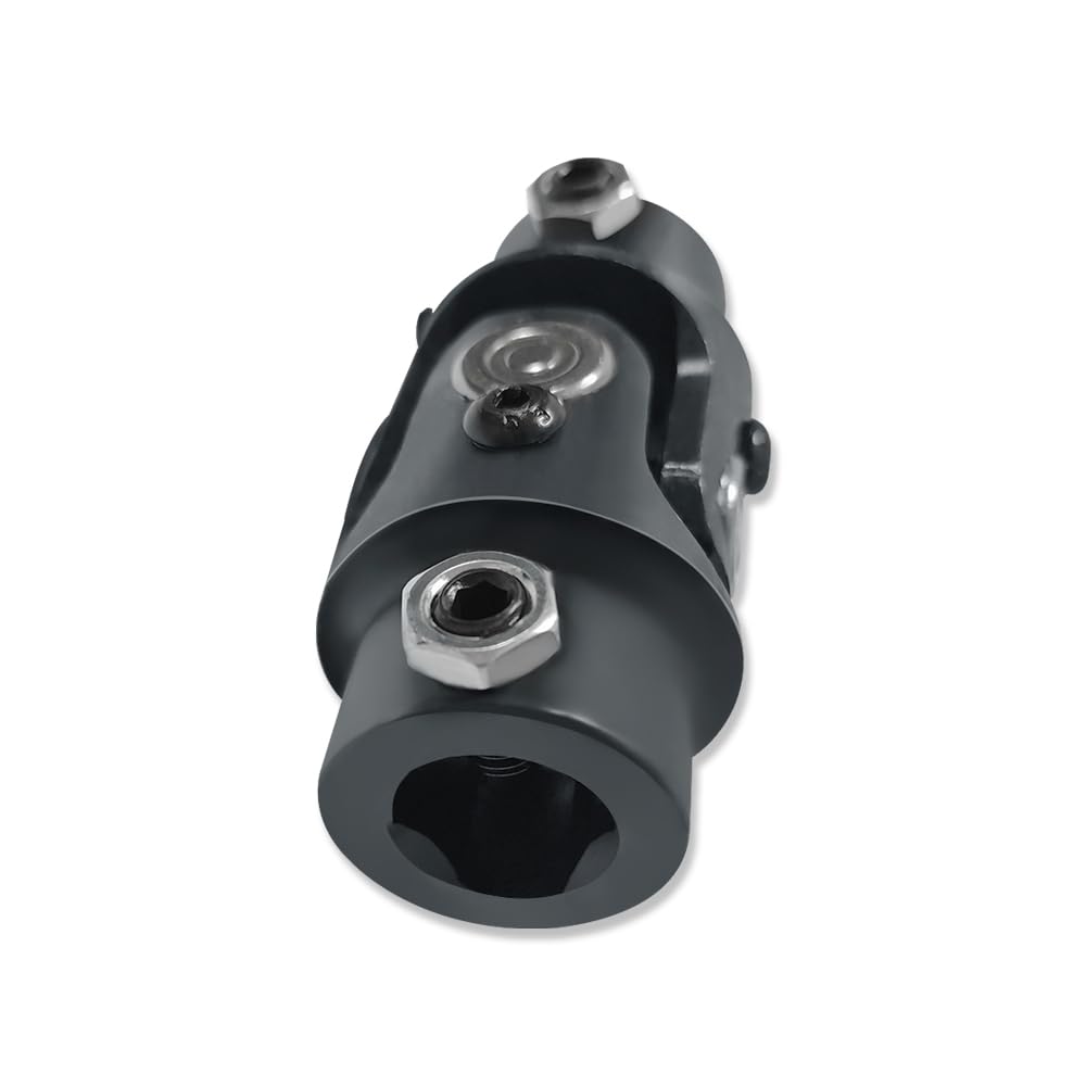 3/4" DD x 3/4" V Triangle Universal Steering U Joint 83mm Length Black Steel
