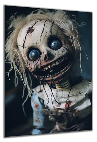 DARO Design - Wand-Bild auf 6mm HDF 84x56 cm Horror Grusel Puppe - Wand-Deko Bilder Geschenk DARO Design - Wand-Bild auf 6mm HDF 84x56 cm Horror Grusel Puppe - Wand-Deko Bilder Geschenk