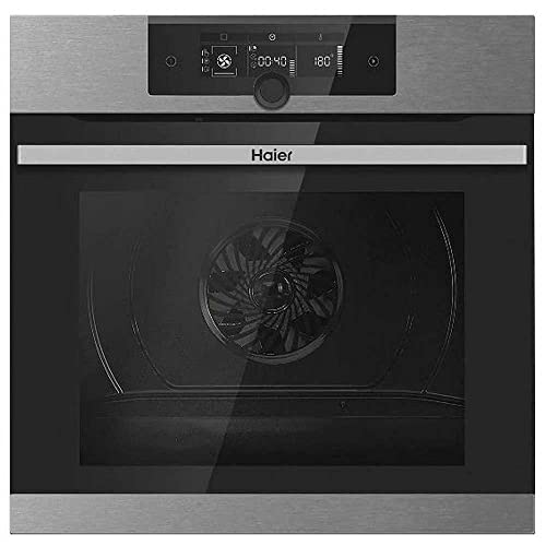 Haier I-Turn Series 2 HWO60SM2F3XH - Horno Multifunción, Limpieza por Aquálisis, Conectividad WIFI, Capacidad 70L, Cocción multinivel, 11 Funciones, Mando giratorio, Negro