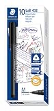 Staedtler 432 35M-9 Stylo à bille arc-en-ciel, taille moyenne, noir