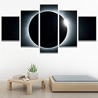 SIGNWIN 5 Panel Canvas Wall Art Astronomy & Space Contemporary Cosmic Dramatic Green Group Photography Realism Ultra for Home Decorations Ready to Hang - 60