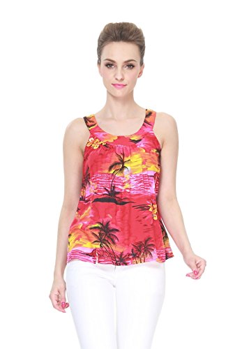 Image of Hawaii Hangover Family Matching Hawaiian Clothes, Sunset Red | Family matching Hawaiian outfits, Sunset Red, lightweight rayon, machine washable, tropical floral print, luaus, cruises