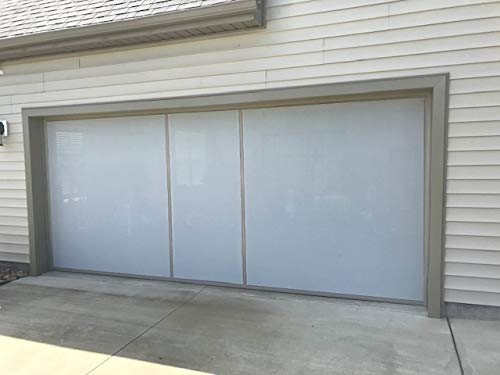 Lifestyle Screens Garage Door Screen 7'H 17x20 White Privacy PVC-Coated Polyester Fabric Without Passage Door (White, 9'Wx7'H) - Image 5