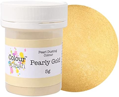 COLOUR SPLASH Pearl Food Colouring Dusts, Lustre Dust For A Pearlescent Finish to Cake Surfaces Or Decorations, Create A Rainbow Cake Kit With An Assortment of Glistening Colours - Pearl - Ruby Red5g