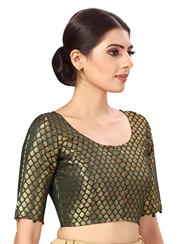 Image of Studio Shringaar Women's Polyester Elbow length sleeves Blouse