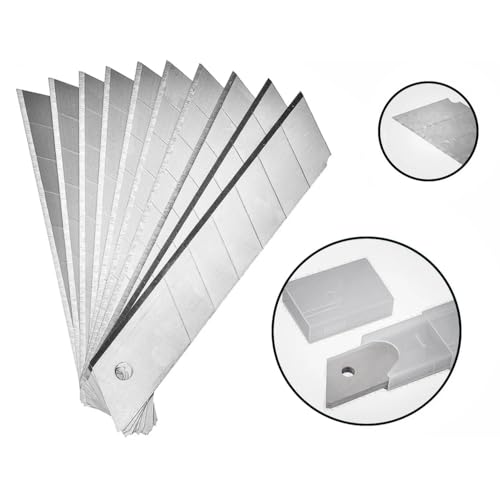 Kit Estojos Com 50 Lâminas Largas De 18mm Para Estilete Profissional