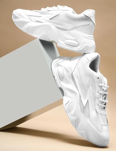 Image of JM LOOKS Women Bold Black & Beige Lightning Sneakers Shoes High-Performance, Stylish, and Built for Comfort