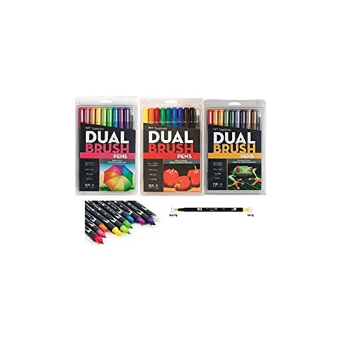 Image of Tombow Dual Brush Pen Art Markers With Primary, Bright And Secondary Colors., Multicolor