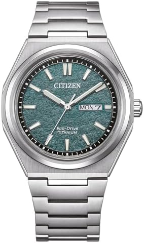 Citizen Eco-Drive Herrenuhr, Grün, 39.5 mm, AW0130-85XC | Eco-Drive Solar, Keine Batterie Nötig, Saphirglas, 10 bar Wasserdicht, 240 Tage Gangreserve, Tag/Datum