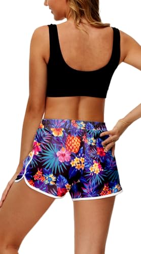 Women's Swim Shorts Quick Dry Boardshorts Summer Beach Shorts with Pockets