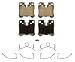 Wagner ThermoQuiet QC1283 Ceramic Disc Pad Set With Installation Hardware, Rear