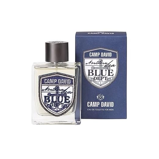 CAMP DAVID Blue Dept. Eau de Toilette Herren Parfum 100 ml, Maritimer Sommerduft mit Grapefruit, Mandarine, Rosmarin und Vetiver, Frischer Herrenduft für Büro und Alltag