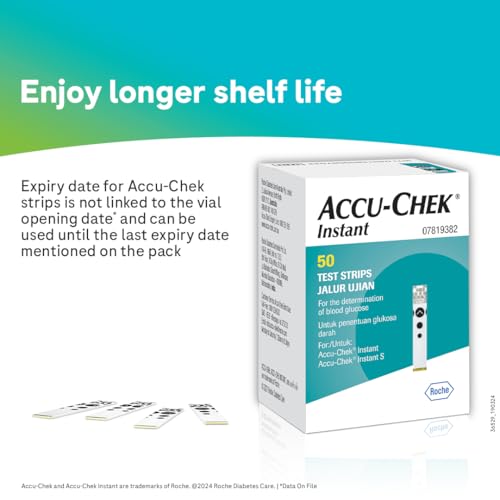 Accu-Chek Instant Blood Glucose Glucometer (with Bluetooth) with Vial of 10 Strips, 10 Lancets and a Lancing Device FREE for Accurate Blood Sugar Testing - Image 5