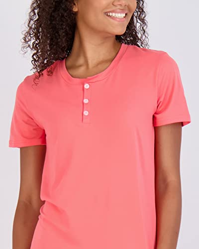 3 Pack: Womens Plus Just My Size Woman Night Shirts Pijamas De Mujer Short Sleeve Nightshirt Soft Nightgown Moo Moos Gowns Sleepwear Pajama Lounge Adult Pajamas Ladies Pjs Sleeping Set 6, 1X #TOP2