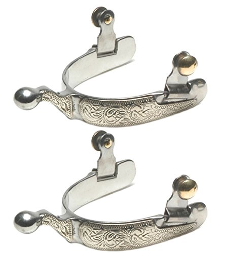 Jacks Imports Stainless Steel Engraved Show Spurs