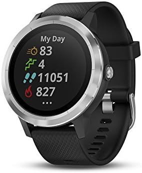 Garmin 010-01769-01 Vivoactive 3, GPS Smartwatch with Contactless Payments and Built-In Sports Apps, Black with Silver Hardware