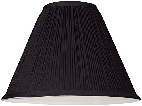 Black Mushroom Pleated Lamp Shade 4X11X8.5 (Spider) - Brentwood #TOP1