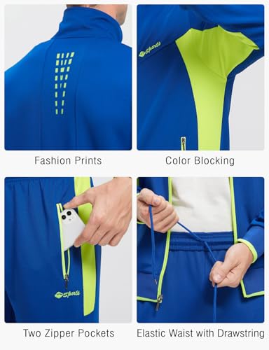 Image of Rdruko Men's Athletic Casual Tracksuit 2 Piece Full Zip Jacket Sweatsuit Outfit Jogger Fleece Set