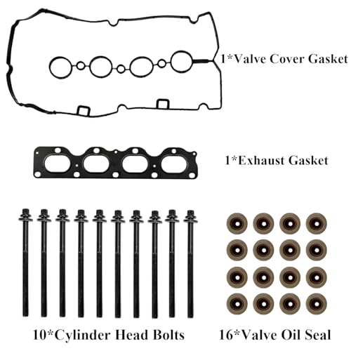 Image of Engine Head Gasket Kit with Bolts for 2011-2017 Chevy Cruze Sonic 1.8L L4, 2016 Cruze Limited Replaces# HGS345 HS26516PT HS26516PT1 HS54702A