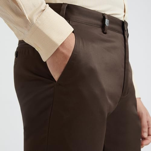 Image of Park Avenue Super Slim Fit Medium Grey Trouser for Men