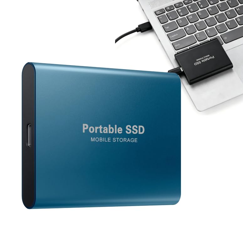 16 terabytes Disco Duro USB Externo móvil portátil, Gran Capacidad, Disco Duro portátil de Alta Velocidad, Cuaderno, Disco de Memoria Universal de Escritorio(Azul)