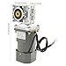 120W Worm Gear Reducer Gearbox Motor, 110V AC Gear Motor with Speed Controller, 1:40 Reduction Ratio, 23-33 RPM High Torque RV30 Industrial Motor for Machinery & Automation