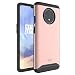 Produktbild TUDIA Dual Layer Fit Kompatibel mit OnePlus 7T Hülle, [Merge] Robuste Hart Doppelte Schutzschicht Schlanke Schutzhülle für OnePlus 7T (Rose Gold)
