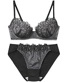 [アンフィ] ブラジャー ショーツセット 自然なまるみのあるバストシルエット 【ブラ＆ショーツセット】 上下セット ブラ BCC243 レディース BL B70