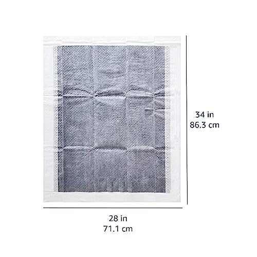 Amazon Basics Dog and Puppy Pee Pads with 5-Layer Leak-Proof Design and Quick-Dry Surface for Potty Training, Odor-Control Carbon, XL, 28 x 34 Inch - Pack of 50, Gray - Image 3