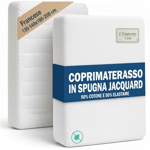 Protège-matelas éponge jacquard de coton haut de gamme 140x200