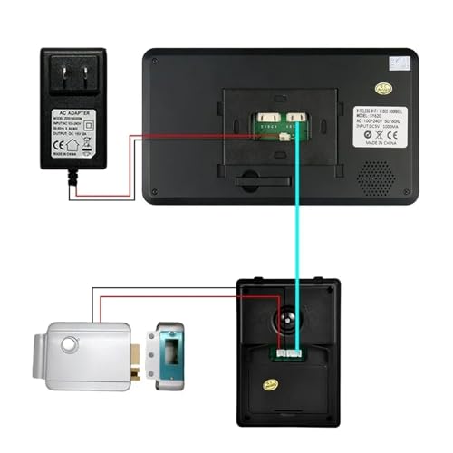 Sonnette vidéo filaire avec écran tactile 7 pouces et interphone connecté Wi-Fi - 4