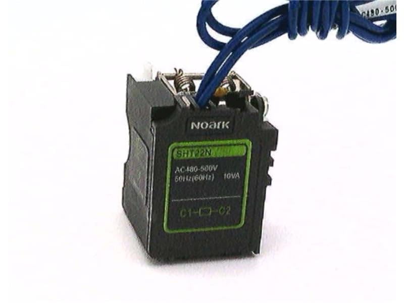 Noark SHT22N Circuit Breaker Accessory with blue wires connected
