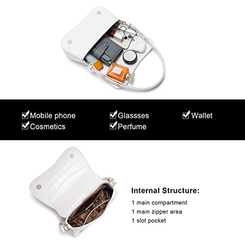 CLUCI Small Shoulder Bags,Purses for Women Vegan Leather Crossbody Handbag Clutch Hobo Purse4