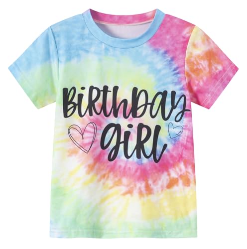 Image of Birthday Girl Shirt 2nd 3rd 4th 5th 6th 7th Girls Birthday T-Shirts Toddler Mermaid Unicorn Cotton Short Sleeve Tee Tops