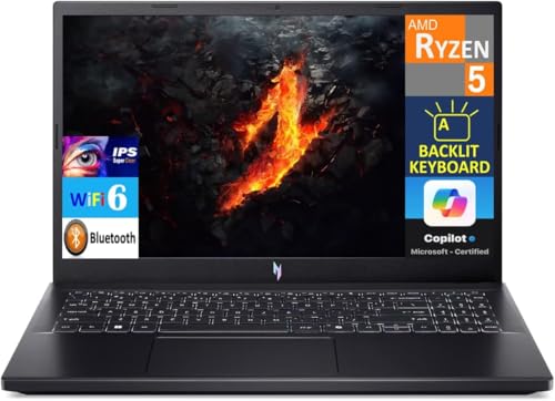 Acer Nitro V 15 Laptop Gamer 15.6" FHD 144Hz, AMD Ryzen 5 7535HS, 16GB RAM, 512GB SSD, NVIDIA RTX 4050 6GB, Windows 11, Teclado RGB, Negro