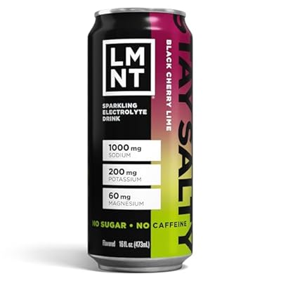 LMNT Sparkling Electrolyte Drink - Black Cherry Lime | 12-Count