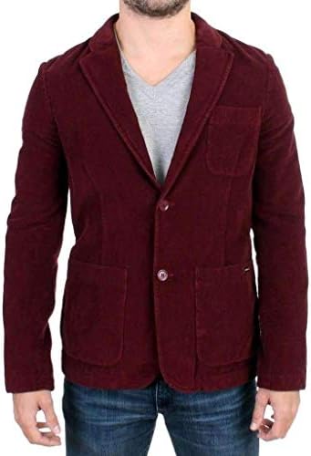 GF Ferre Bordeaux Cotton Corduroy Blazer