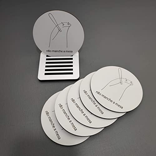Kit Porta Copos do Meme Flork - Não manche a mesa