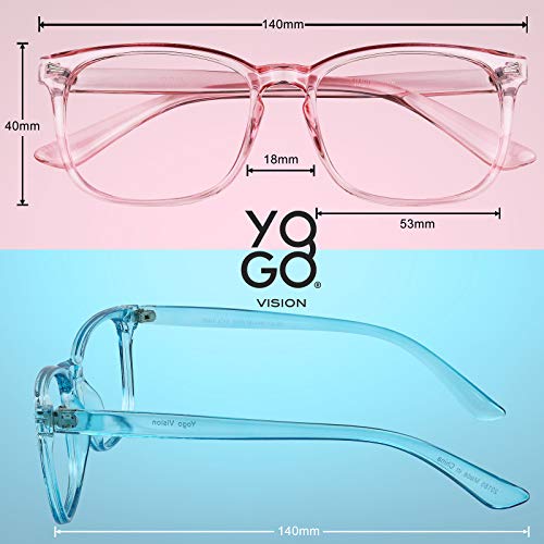 Image of Yogo Vision Blue Light Blocking Computer Glasses Anti Glare Reduce Eyestrain Eyeglasses for Men and Women