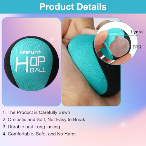 AMFUN 4 Stück Wasserball, Wasserhüpfball, Schnelltrocknender Lycra-Bezug Ball, Für Jugendliche und Erwachsene (Blue+Orange)