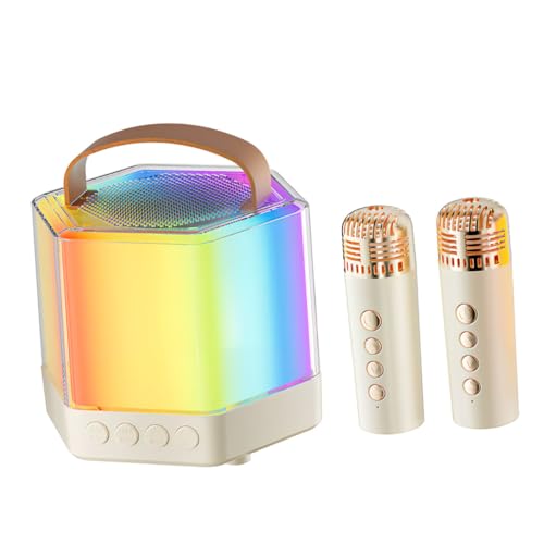 FUTUREORYY Ensemble De Microphones Mini Microphone Machine De Karaoké avec Machine De Karaoké pour Enfants Haut-Parleur Chantant pour e De