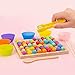 Produktbild ATopoler Montessori-Holzspielzeug, hölzernes Kinderspielzeug mit Puzzleperlen, Mathe-Spiel zur Stimulation des Gehirns von Babys und Kindern