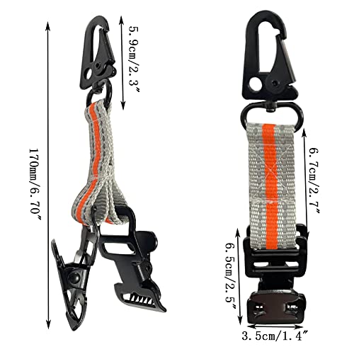 Xuoxeji 2 Pcs Firefighter Glove Strap,Metal Glove Holder Clips for Work,Glove Strap, Easy to Carry Work Items(Double clip) - Image 2