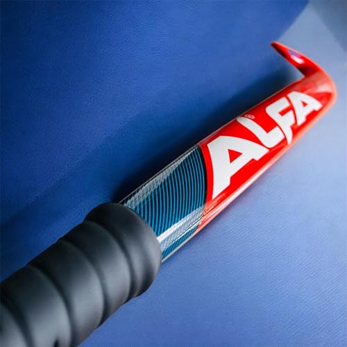 Image of A L F A Limited Edition Composite Hockey Stick (Scoop Bend, 37 INCHES RED)