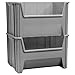 Akro-Mils 13017 Stak-N-Store Heavy Duty Stackable Open Front Plastic Storage Container Bin, (15-Inch x 20-Inch x 12-1/2-Inch), Gray, (3-Pack)