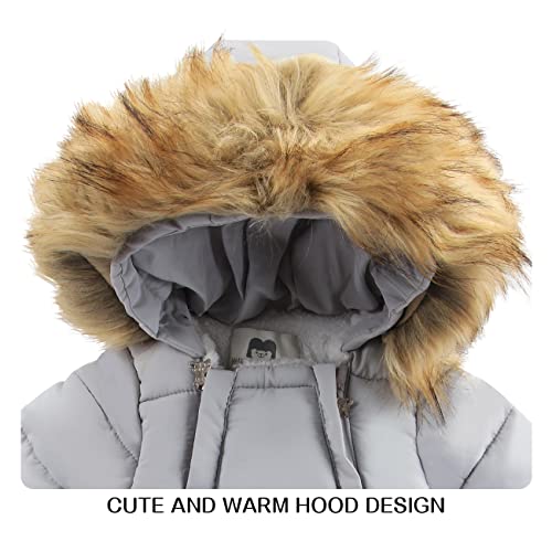 Image of Baby Girl Winter Snowsuit Toddler Jacket Clothes For Boy Infant Jumpsuit Hoodied