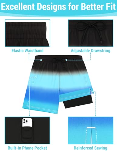 Olreco Mens Swim Trunks with Compression Liner 7" Quick Dry Mens Bathing Suit Men Swim Shorts Men Board Shorts Men's Swimwear4