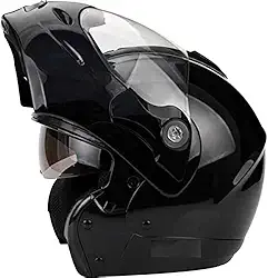 Capacete de Moto Mixs MX Captiva Route Brilhante Com Viseira Interna Solar Óculos de Sol Articulado Escamoteável Robocop Cinza Com Cinza