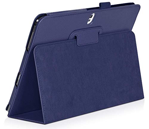 XIAOYAN Housse pour Samsung Galaxy Note 2014 Edition 10.1 Support Pliant Housse en Cuir PU pour Samsung Galaxy Tab Pro 10.1 T520 T521 T525-Bleu foncé