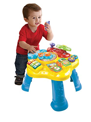 Vtech Baby Abenteuer Spieltisch – Bunter Babyspieltisch mit 6 Spielfeldern und interaktiven Elementen – Farben, Zahlen, Tiere, Musik und Formen spielerisch Lernen – Für Kinder von 12-36 Monaten